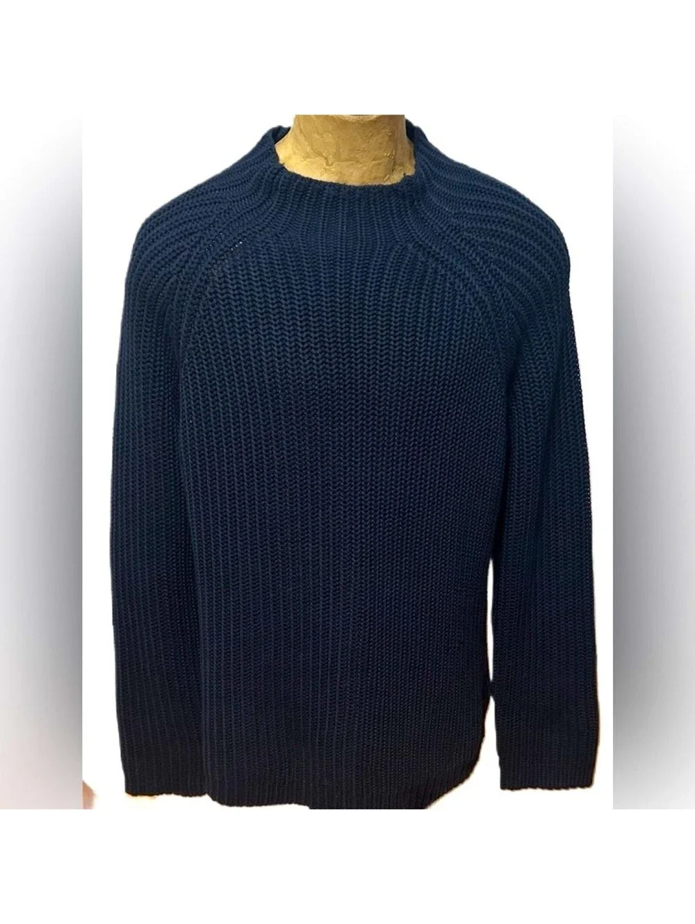 J. Crew Men’s XL Heritage Sweater Black Cotton Knit Heavy Long Sleeve Casual